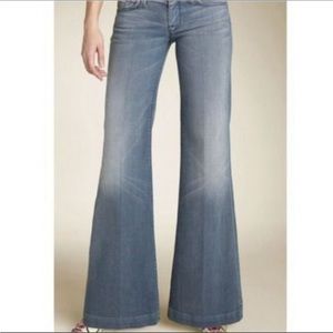 7 For All Mankind Blue Flare Jeans